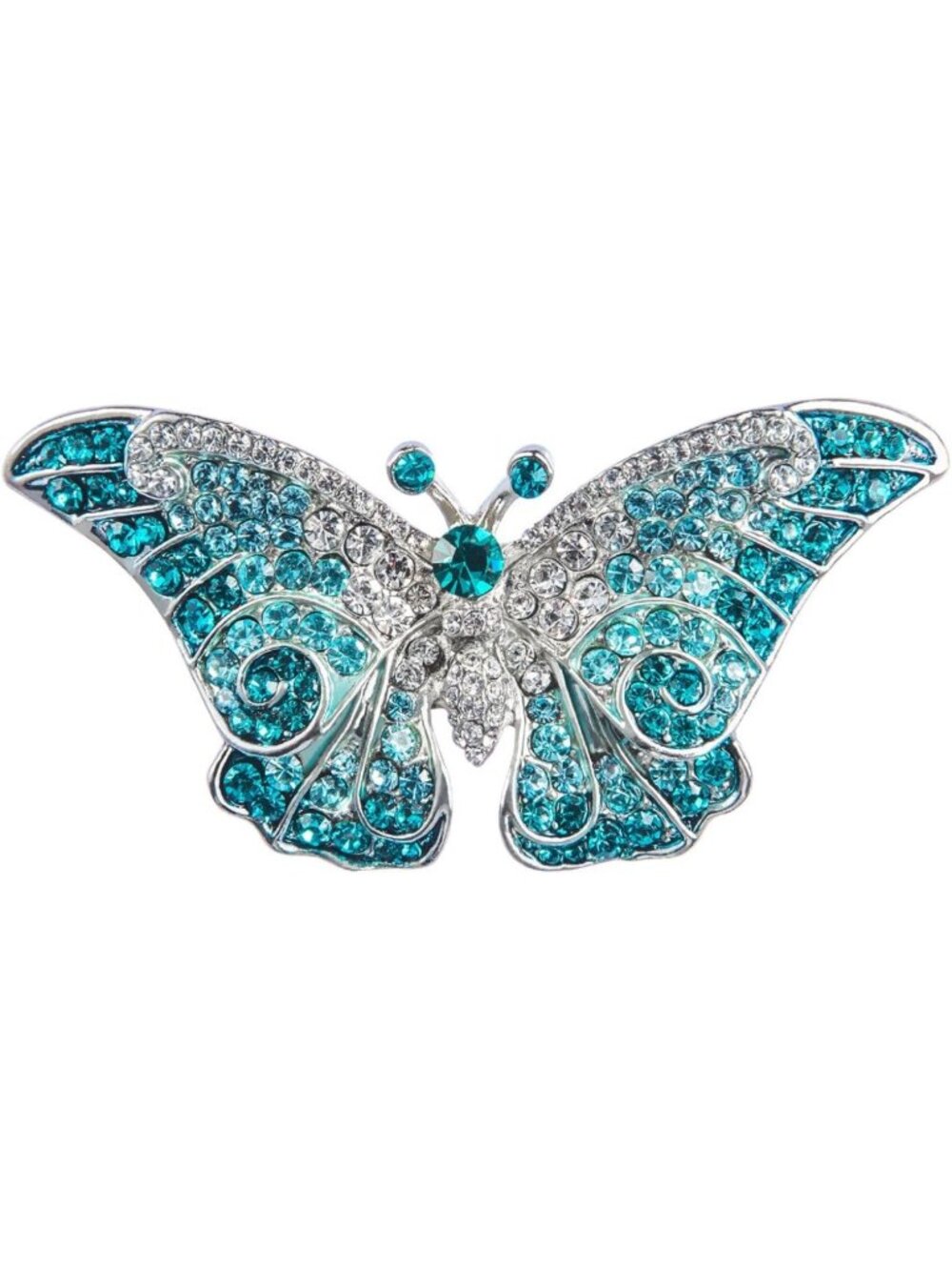 Stunning Winged Butterfly Crystal Rhinestone Brooch Pin - Elegant Jewelry